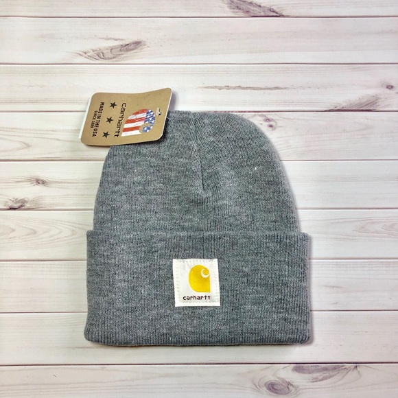 Light Grey Carhartt Beanie Hat 